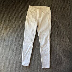Madewell 9" high rise white jeans